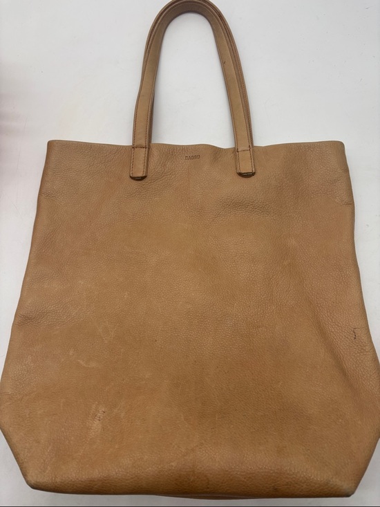 BAGGU Handbags - Baggu Leather Tote Bag in Tan - Classic Women’s Carryall As is condition